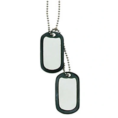 Bild av Miltec Dog Tag US tomt kort för vuxna, rostfritt stål, en storlek, grå