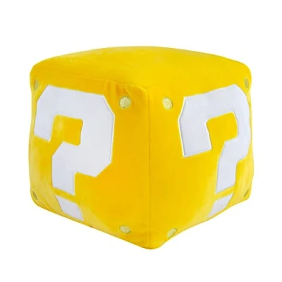 Bild av Club Mocchi QUESTION Block Mega mjuk leksak samlarbara Super Mario plyschdjur officiellt licensierade hjälteleksaker Desk Buddy actionfigurer barnleksak 3+ år