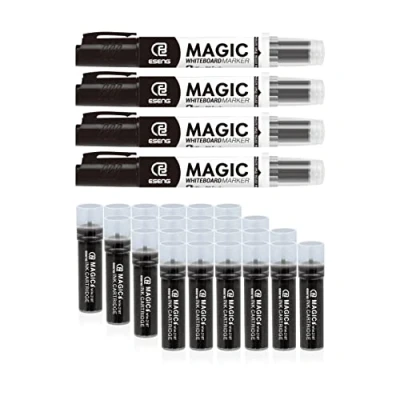 Bild av ESENG® Whiteboard Marker Magic WM 218 (4 markörer 24 patroner svart)