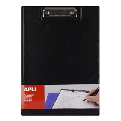 Bild av APLI 17204 Urklipp med flik svart A4