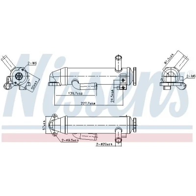 Bild av NISSENS 989430 Refroidisseur EGR sans bypass de dépression