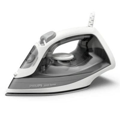 Bild av Philips 2000 Series ångstrykjärn upp till 25 g/min kontinuerlig ånga. 2000W. 250 ml vattentank. Snabb borttagning av veck. 4 ånginställningar. Keramisk stryksula. Lätt vikt. Grå (DST2020/80)