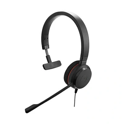 Bild av Jabra Evolve 20 SE Mono Headset Microsoft certifierade hörlurar för VoIP Softphone med Passive Noise Cancellation USB A kabel kontroll Svart