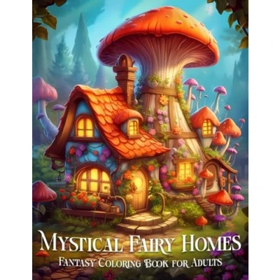 Bild av Mystical Fairy Homes Fantasy Coloring Book for Adults: Whimsical Fairytale Architecture Relaxation and Stress Relief