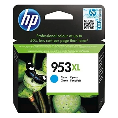 Bild av HP 953XL cyan original bläckpatron med hög kapacitet för Officejet Pro 7720, 7730, 7740, 8210, 8710, 8715, 8720, 8725, 8730, 8740