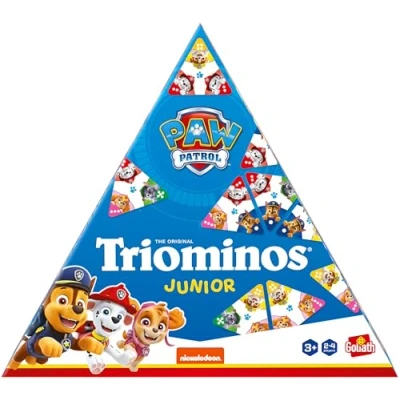 Bild av Junior Triominos Paw Patrol Edition Domino spel för barn från 4 år 3 sidiga dominoser observation och föreningsspel Dubbelsidig triomino eller pussel