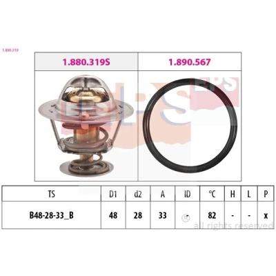 Bild av EPS 1.880.319 Thermostat d&#039;eau 82 48 Made in Italy OE Equivalent avec joint d&#039;étanchéite TOYOTA: Celica VI Coupe, Corolla Compact