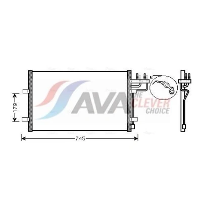 Bild av PRASCO FDA5367 Condenseur De Clim 11,6 Aluminium 620 FORD: Focus 2, C Max, Max