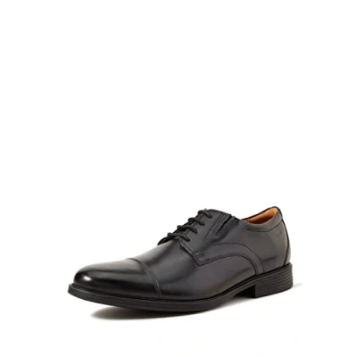 Bild av Clarks Herr Whiddon Cap sneakers, Svart läder, 39.5 EU