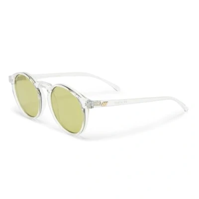 Bild av Le Specs TEEN SPIRIT DEUX solglasögon för kvinnor och män rund ramform med UV skydd, Olivmono/klar, Einheitsgröße
