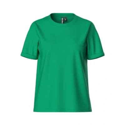 Bild av Pieces Pcria FOLD UP Solid TEE Tshirt bas, Storlek: Small, Simply green