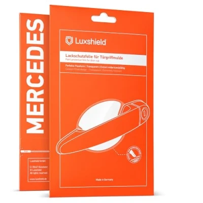 Bild av Luxshield bil dörrhandtag skyddsfilm infällt grepp för Mercedes Benz EQB X243 I 2021 2024 repskydd, lackskyddsfilm transparent glansig