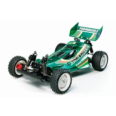 Bild av Tamiya 47350 1:10 Top Force 2017, byggsats, för montering, illustrerade monteringsanvisningar, RC buggy, modelltillverkning, hobby, offroad, omålad