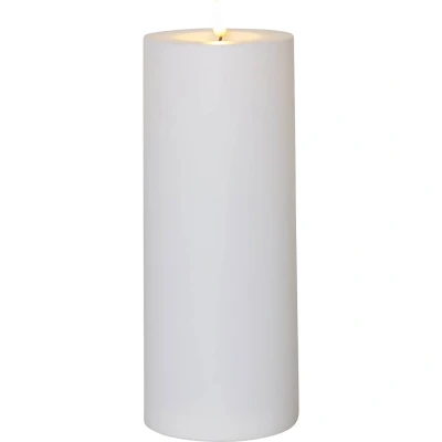 Bild av STAR TRADING LED ljus Flamme Rak 27,5 cm vit plast batteridriven