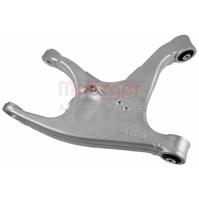 Bild av METZGER 58172403 Bras de suspension avec support en caoutchouc Essieu arrière gauche, inférieur barre oscillant transversal Aluminium