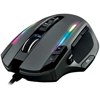 Bild av THE G LAB Kult NITROGEN CORE Trådbunden spelmus med hög precision Avago 10.000 DPI lasersensor, RGB, justerbar vikt, 11 programmerbara knappar, ultralätt Kompatibel PC/PS4/Xbox One Svart
