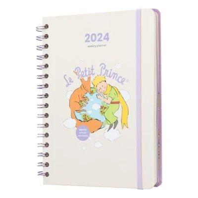 Bild av Grupo Erik The Little Prince A5 2024 Week To View Diary January December Weekly Planner With Stickers &amp; Pocket Cute