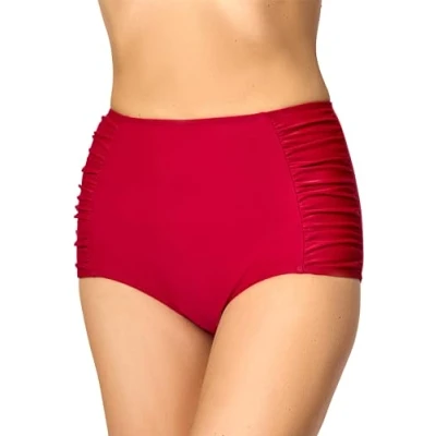 Bild av Merry Style Dam bikinitrosa MS10 119 bikinibyxor mage väg effekt, Vinröd (4242), 48