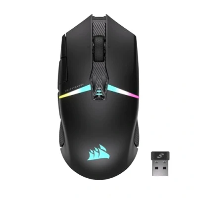 Bild av CORSAIR NIGHTSABRE RGB Trådlös Spelmus För FPS, MOBA 26 000 DPI 11 Programmerbara Knappar Upp Till 100 Timmars Batteritid iCUE Kompatibel Svart