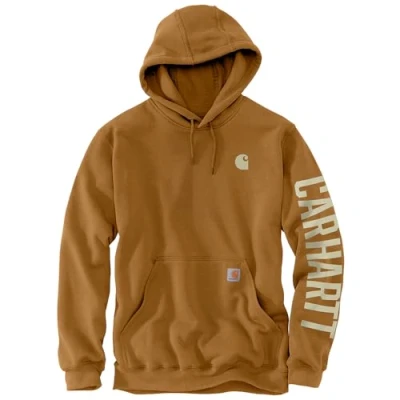 Bild av Carhartt Rain Defender, lös passform, medelvikt, C, grafisk huvtröja (ljusbrun, S), Kolljung