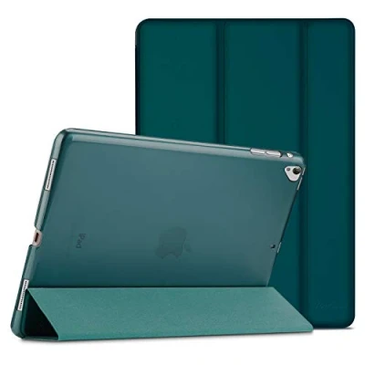 Bild av ProCase iPad Pro 12,9 tum 2017/2015 fodral (gammal modell, 1:a och 2:a generationen), ultratunt lätt skyddsskal med genomskinligt frostad baksida smaragd