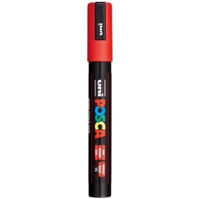 Bild av Uni Ball 182521 POSCA markör PC 5M, med kulspets 1,8 2,5 mm, röd, 1 st