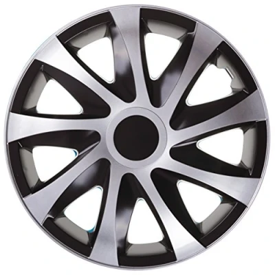 Bild av Nrm Draco CS navkapsel, 33 cm, svart/silver, set med 4 st