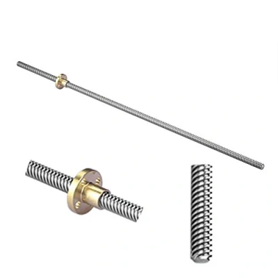 Bild av S SIENOC 3D skrivare 8 mm lager stål T8 trapetsformad blyskruv stång linjär + kopparmutter