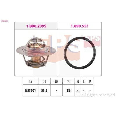 Bild av FACET 7.8239 Thermostat d&#039;eau 89 53,5 Made in Italy OE Equivalent avec joint d&#039;étanchéite RENAULT: CLIO 2, Kangoo I, I Express