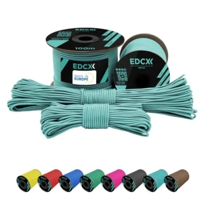 Bild av EdcX 2 mm Nylon Paracord 275 (50 och 100 m) 100% nylonrep, 3 tråds sladd, Nylonsnöre i många färger