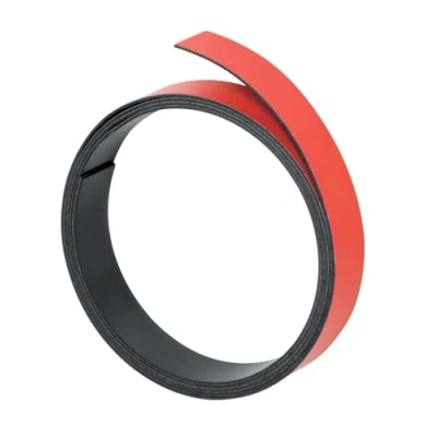 Bild av FRANKEN magnetband, 100 cm x 5 mm, skrivbart, kan skäras till, röd, M801 01