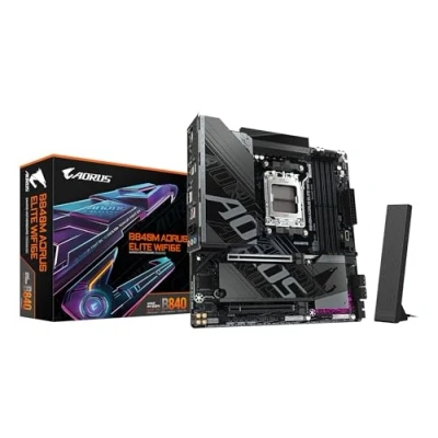 Bild av GIGABYTE AORUS B840M ELITE WIFI6E Moderkort AMD B840 AM5 socket DDR5 RAM Micro ATX