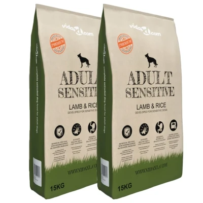 Bild av Premium Hundmat torr Adult Sensitive Lamb &amp; Rice 2 st 30 kg
