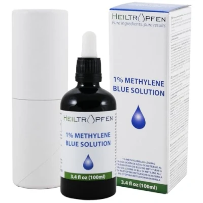 Bild av Metylenblått 1% lösning 3,4 Fl Oz 100 ml Vätska Droppar Pharma Grade Ingredienser Heiltropfen®