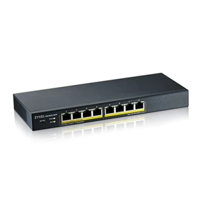 Bild av Zyxel Gigabit PoE omkopplare med 8 portar Smart Managed Bords /väggmonterad och fläktlös design + en budget på 70 W VLAN, IGMP, QoS [GS1900 8HP]