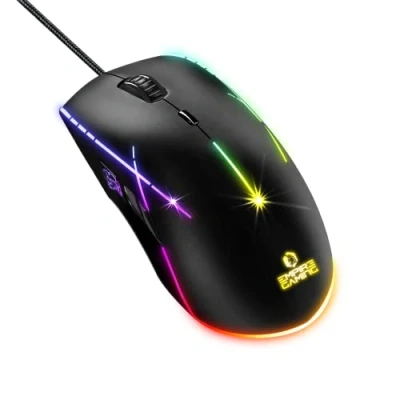 Bild av EMPIRE GAMING X Blades trådbunden spelarmus Ambidextrous RGB LED bakgrundsbelysning Ergonomisk 6 400 DPI 1 000Hz 7 programmerbara knappar programvara ingår