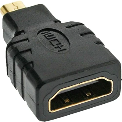 Bild av InLine 17690D HDMI adapter, A uttag på Micro D kontakt, 4K/60Hz kompatibel, förgyllda kontakter