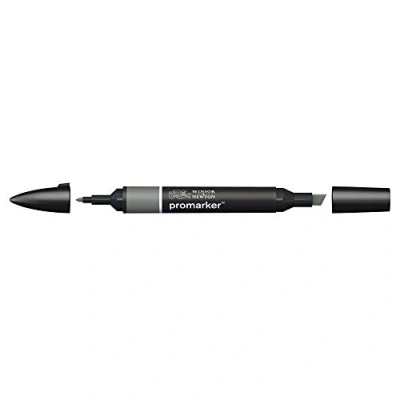 Bild av Winsor &amp; Newton 0203377 ProMarker professionell layoutmärkpenna 2 spetsar, fin och bred för ritningar, design layouter isgrå 6