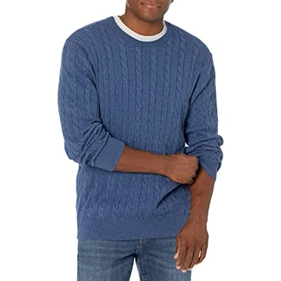Bild av Amazon Essentials herr Crewneck kabel bomullströja, blå ljung, medium