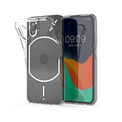 Bild av kwmobile fodral kompatibelt med ingenting telefon (1) genomskinligt mjukt smalt flexibelt skyddande TPU telefonskal transparent