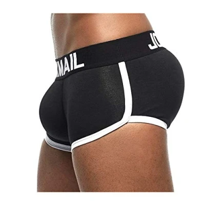 Bild av JOCKMAIL boxershorts för män med rumpa underkläder atletisk cykling boxer kort bomull hip up bulge fram och bak pad push kopp