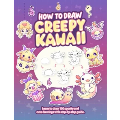 Bild av How To Draw Creepy Kawaii: Learn 100 Spooky and Cute Drawings with Step by Guide