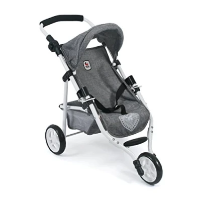 Bild av Bayer Chic 2000 61276 dockvagn Lola, joggingvagn, dockvagn, jeans grå, 70 x 33 62 cm