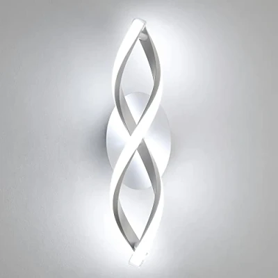 Bild av LED Vägglampa, 16W 1800LM Modern 6500K kallt ljus, kurvig designvägglampa för sovrum vardagsrum trappor hall