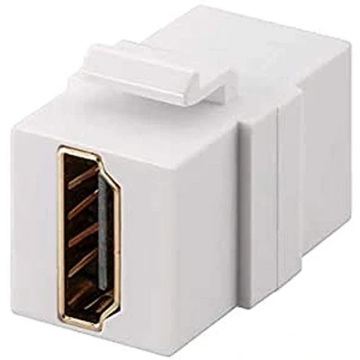 Bild av PremiumCord HDMI Keystone modul förgyllda kontakter, uttag till för FULL HD 1080p, 3D, färg vit