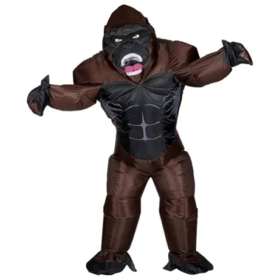 Bild av Widmann 10131372 uppblåsbar gorilla kostym, unisex vuxna, brun