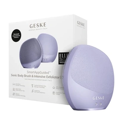 Bild av GESKE Sonic Body Brush &amp; Intensive Exfoliator 7 in 1 Elektrisk rengöringsborste för hela kroppen SmartSonic pulsationer Pro Level djuprengöring, exfoliering massage Borttagning av grov hud