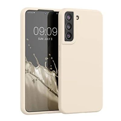 Bild av kwmobile fodral kompatibelt med Samsung Galaxy S22 Plus TPU silikon telefonskydd mjuk finish krämmatt