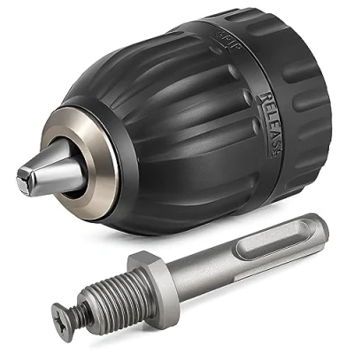 Bild av S&amp;R Snabbverkande borrchuck 2mm 13mm 1/2 20 UNF med adapter SDS plus, snabbväxlande gänga, chuck