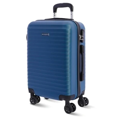 Bild av DON ALGODON Resväskor Kabinväska 55 x 40 20 Ryannair robust vagn flygplansbagage med 4 360 hjul och lås, Iris, Blå, 55x40x20 cm,
